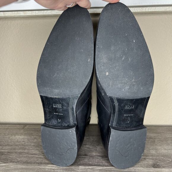 Hugo Boss Hubot Chelsea Black Leather Boots Men's Size 10 EUC - Picture 8 of 10